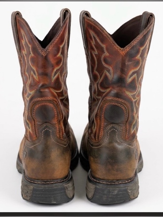 Ariat Brown Leather Western Boots with Dark Fabric Lining size 9.5 main image 11